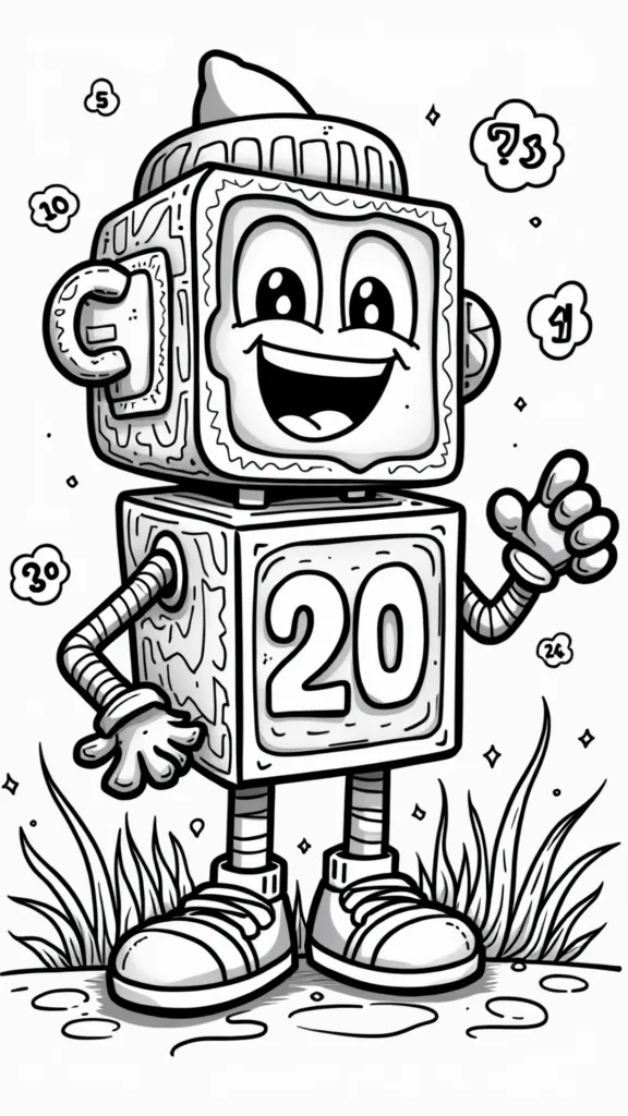 Numberblocks 20 coloriages